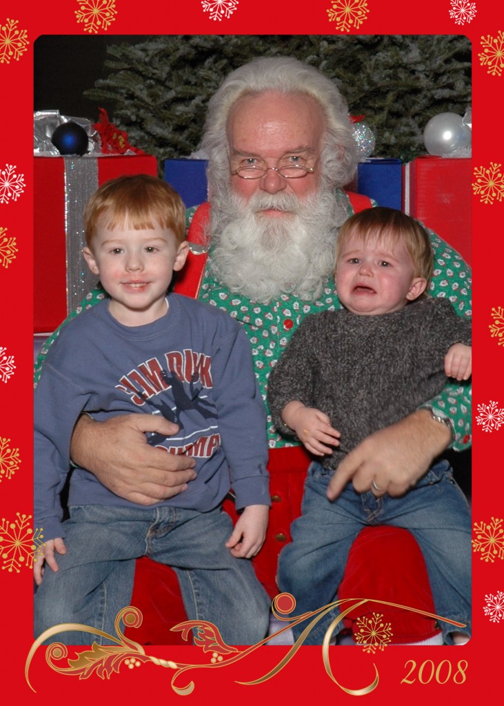 Gavin and Cooper with Santa 2008 Gavin and Cooper with Santa 2008