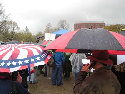 still had a couple hundred die-hard folks left at 3pm in 44 degrees and driving rain.